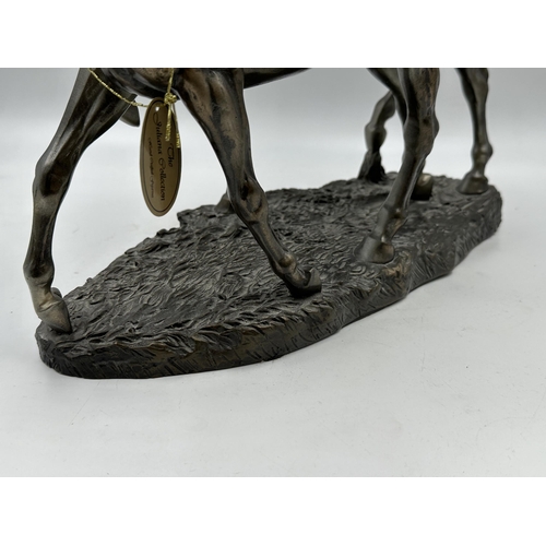 358 - A Juliana Collection bronzed resin horse figurine - approx. 31cm high