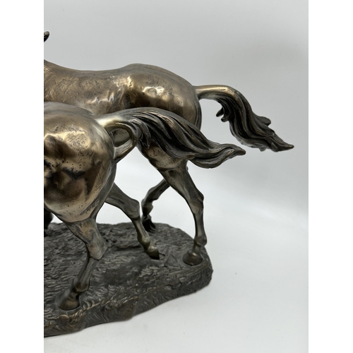 358 - A Juliana Collection bronzed resin horse figurine - approx. 31cm high