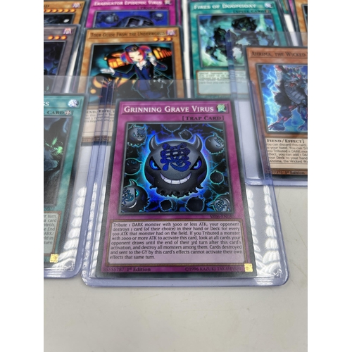 454 - A collection of 1996 first edition Yu-Gi-Oh! cards to include Ahrima The Wicked Warden, Caius The Me... 