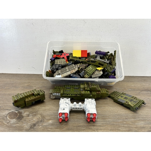 460 - A collection of Mega Blocks military vehicles