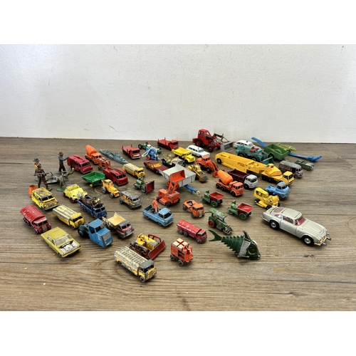 463B - A collection of vintage die cast model vehicles to include Corgi, James Bonds Austin Martin DB5, Din... 