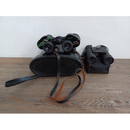 622 - Two cased pairs of binoculars, one Swift Belmont 8 x 40 and one Rocktrail 10 x 25 pocket