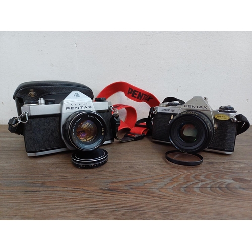 630 - Two Pentax 35mm SLR cameras, one Spotmatic SP500 fitted with Super-Takumar 1:2/55 lens and one ME Su... 