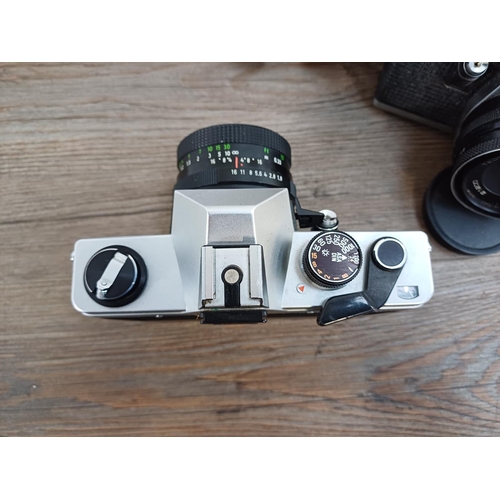 631 - Two Pentacon Praktica 35mm SLR cameras, one MTL3 fitted with Carl Zeiss Tessar 2.8/50 lens and one M... 