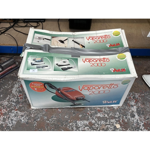 793 - A boxed Polti Vaporetto 2000 steam cleaner with attachments and accessories