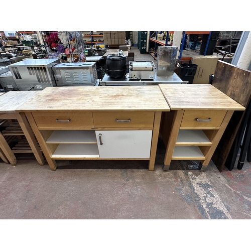 818 - Two IKEA Varde kitchen islands