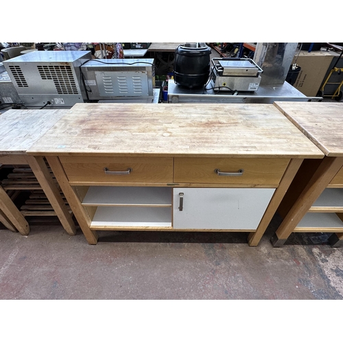 818 - Two IKEA Varde kitchen islands