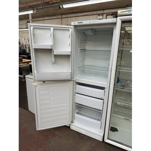 837 - A Hotpoint Mistral Plus frost free upright fridge freezer - approx. 180cm high