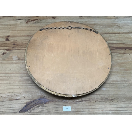 263 - A 19th century style gilt framed bevelled edge wall mirror - approx. 49cm diameter