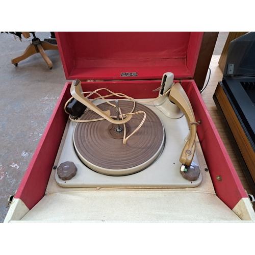 680 - Two items, one J & A Margolin Ltd. Dansette Major De-Luxe four-speed auto-changer record player and ... 