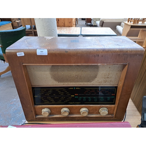 680 - Two items, one J & A Margolin Ltd. Dansette Major De-Luxe four-speed auto-changer record player and ... 