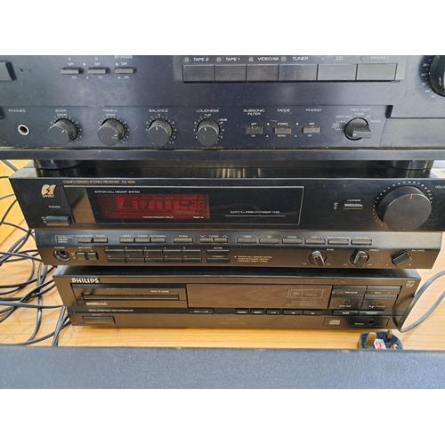 683 - Five items of hi-fi, one Sony CDP-M35 CD player, one Aiwa AD-F500 cassette deck, one Yamaha AX-530 n... 