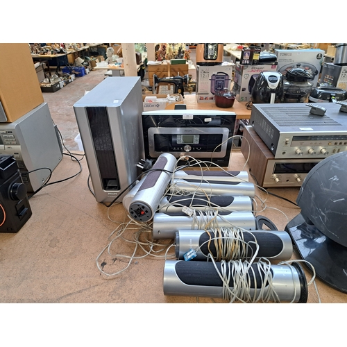 690 - A collection of Philips items to include WAS700/05 Streamium wireless music station, SW3750W 8Ω AV s... 