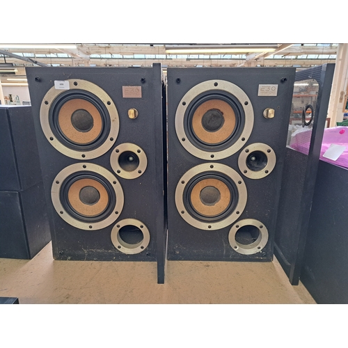 699 - A pair of Whalfedale E30 two-way bass reflex 8Ω hi-fi speakers