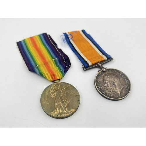 2228 - A WWI British medal pair presented to DVR. A. Cobbledick S. A. F. A.