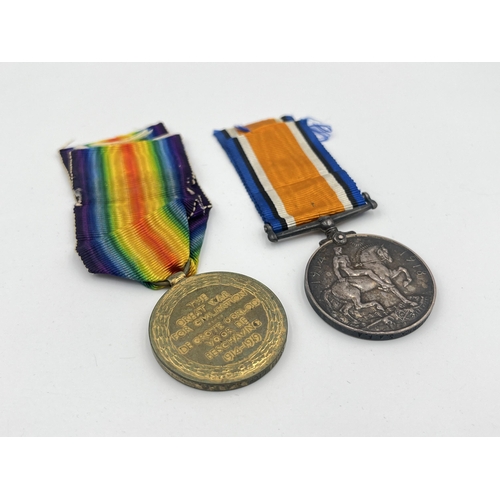 2228 - A WWI British medal pair presented to DVR. A. Cobbledick S. A. F. A.