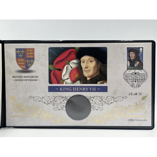 2240 - A boxed The Royal Mint British Monarchs King Henry VII silver proof 2 pound coin with certificate of... 