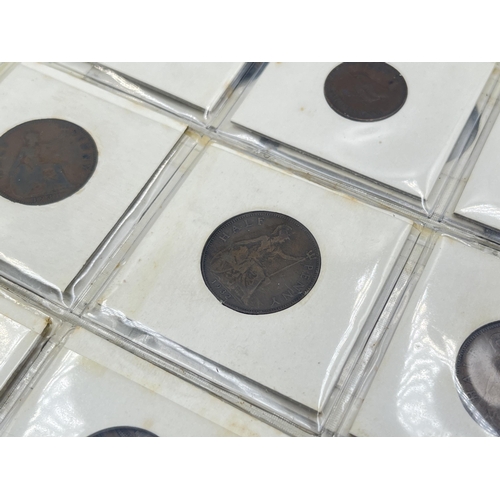 2246 - A coin album containing 50% silver threepence (drilled), 92.5% silver 1843 threepence, 92.5% silver ... 