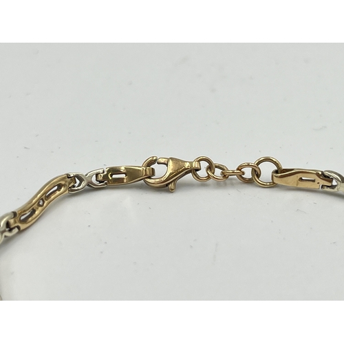 2329 - A 9ct gold CZ set bracelet - approx. gross weight 6.7g