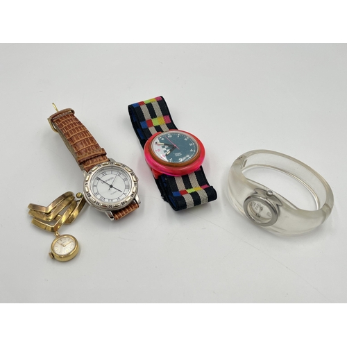 2345 - Three wristwatches to include Swatch Pop etc.