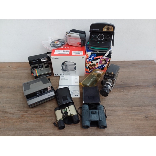 633 - Seven items to include boxed Polaroid 600 instant camera, Summit 8 x 22 and Bushnell Trophy waterpro... 