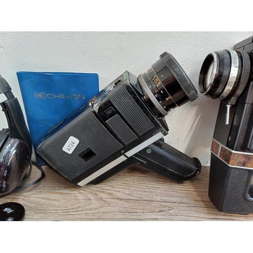 637 - A collection of items to include Kodak Ektasound 140 Super8 sound cine camera, Chinon 672 Autozoom S... 