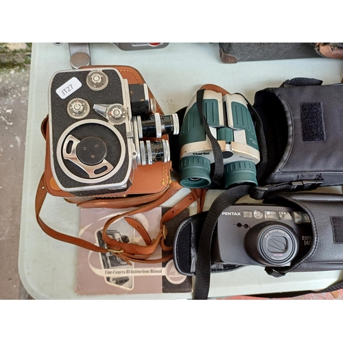 639 - A collection of cameras and cine items to include Paillard-Bolex B8 and B8L cine cameras, Paillard-B... 