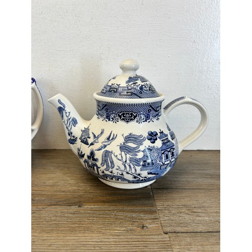 416 - Six ceramic teapots to include Spode Italian, Churchill, Royale Stratford etc.