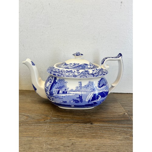 416 - Six ceramic teapots to include Spode Italian, Churchill, Royale Stratford etc.