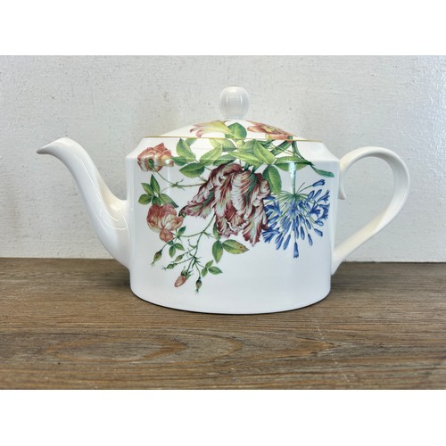 416 - Six ceramic teapots to include Spode Italian, Churchill, Royale Stratford etc.