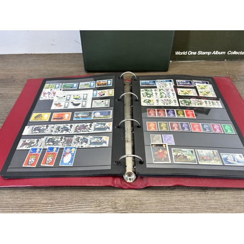 500 - Two stamp albums containing a collection of various stamps