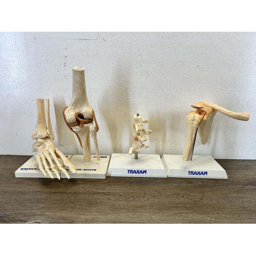 589 - Four mid 20th century plastic and resin educational anatomical figurines - largest approx. 29cm high