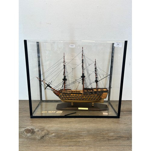 476 - A scratch built H.M.S Victory Gallant Ship model