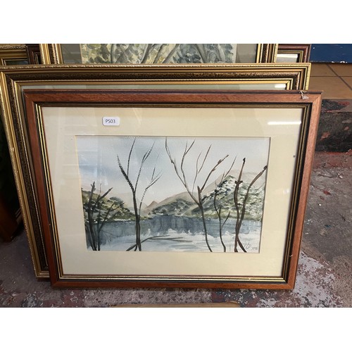 272 - A collection of framed pictures to include watercolours, prints etc.