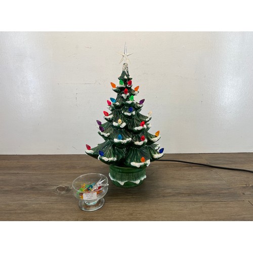 419A - A 1970s Atlantic Mold ceramic Christmas tree light - approx. 43cm high