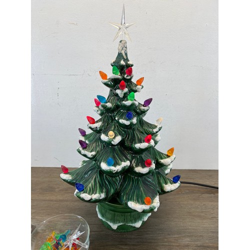 419A - A 1970s Atlantic Mold ceramic Christmas tree light - approx. 43cm high