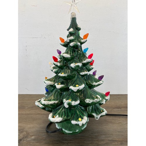 419A - A 1970s Atlantic Mold ceramic Christmas tree light - approx. 43cm high