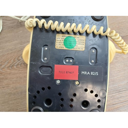 790A - Three items, one hand operated fire alarm and two rotary-dial landline telephones