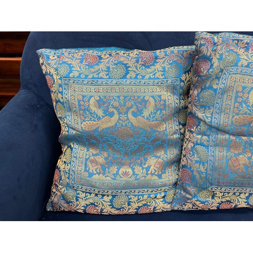 227A - Three Indian Brocade silk cushions