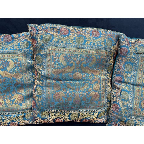 227A - Three Indian Brocade silk cushions