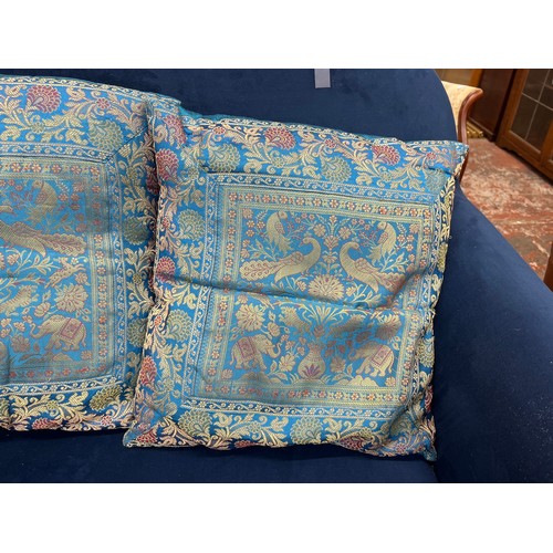 227A - Three Indian Brocade silk cushions