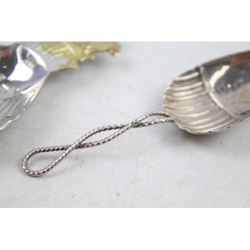 2485 - Three .925 sterling silver caddy spoons - approx. gross weight 60g