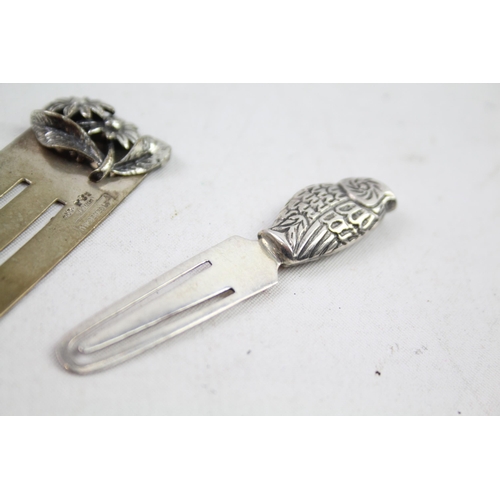 2494 - Three .925 silver bookmarks - approx. gross weight 16g