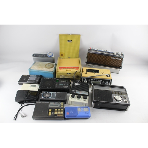 391 - A collection of radios to include early 1970s Grundig Elite-Boy 210E four-band, 1980s Sony ICF-7600D... 