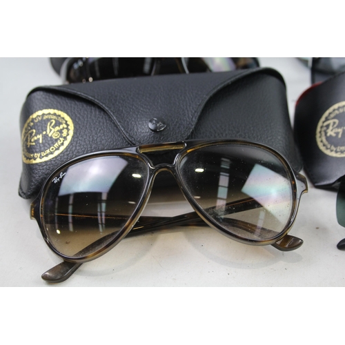 943 - Four cased pairs of Ray-Ban sunglasses