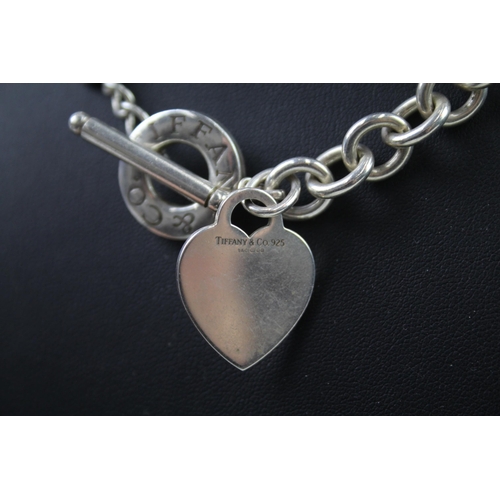 2341 - A Tiffany & Co. .925 silver necklace with heart tag - approx. gross weight 74g