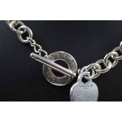 2341 - A Tiffany & Co. .925 silver necklace with heart tag - approx. gross weight 74g