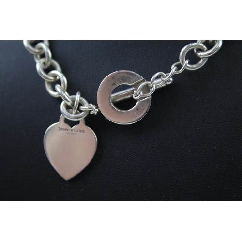 2341 - A Tiffany & Co. .925 silver necklace with heart tag - approx. gross weight 74g