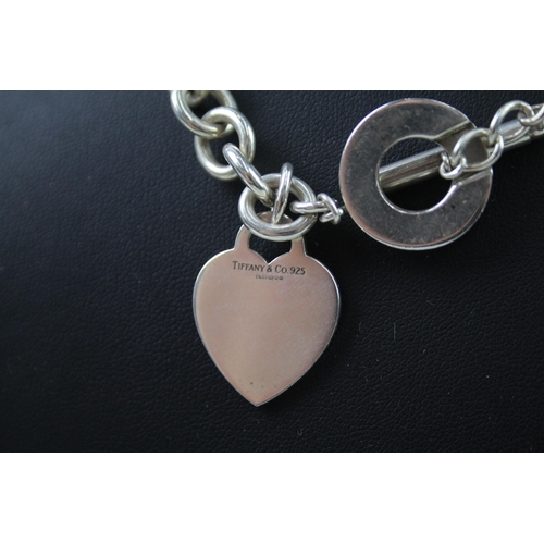 2341 - A Tiffany & Co. .925 silver necklace with heart tag - approx. gross weight 74g