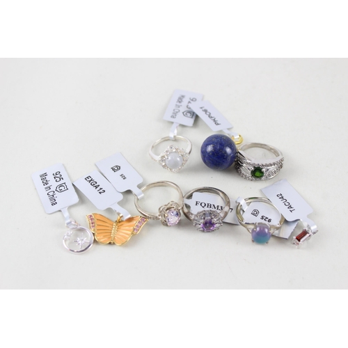 2342 - A collection of silver gemstone set jewellery - approx. gross weight 33g